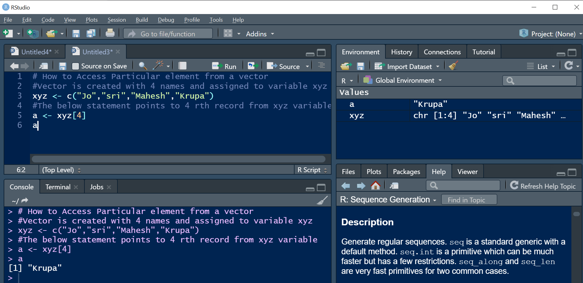 Print variables. Print variables