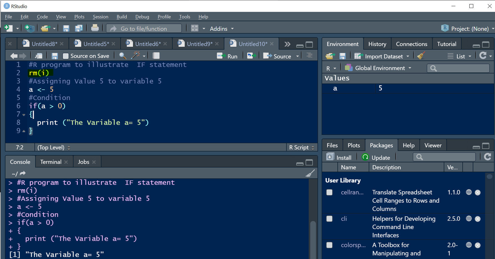If statements in R language ( Decision making Statements)